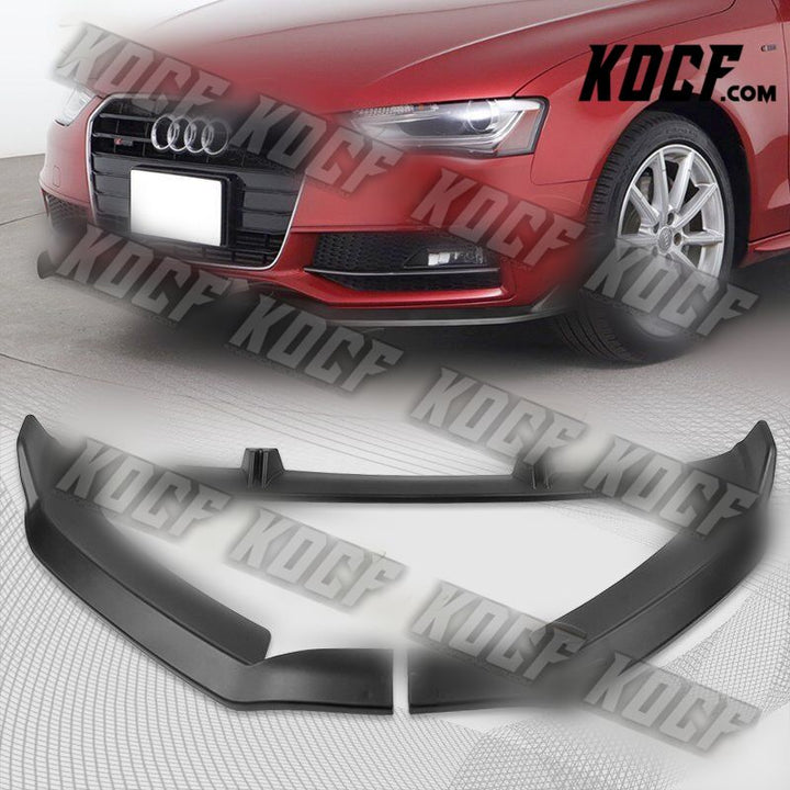 For 2013-2016 Audi A4 Quattro S4 Matt Black Front Bumper Splitter Spoiler Lip - KOCF.com - Car Parts