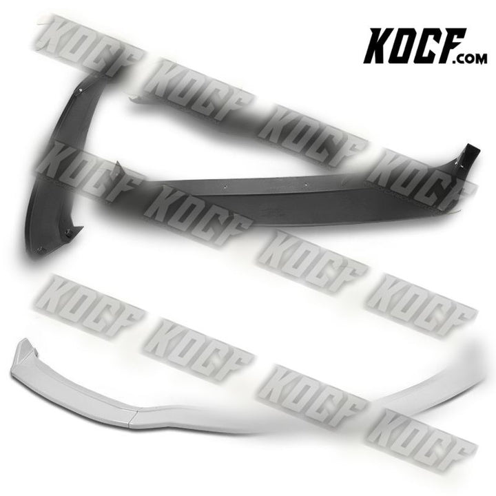 For 2014-2019 Chevy Corvette C7 ST-Style Painted White Front Bumper Spoiler Lip - KOCF.com - Car Parts