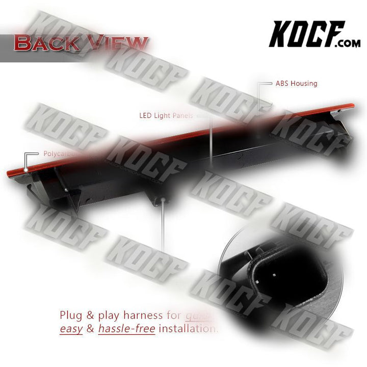 For 2017-2021 Nissan Qashqai LED Red Lens High Mount 3RD Brake Stop Light Lamp - KOCF.com - Car Parts