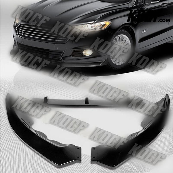 For 13-16 Ford Fusion Mondeo Painted Black Front Bumper Splitter Spoiler Lip Kit - KOCF.com - Car Parts