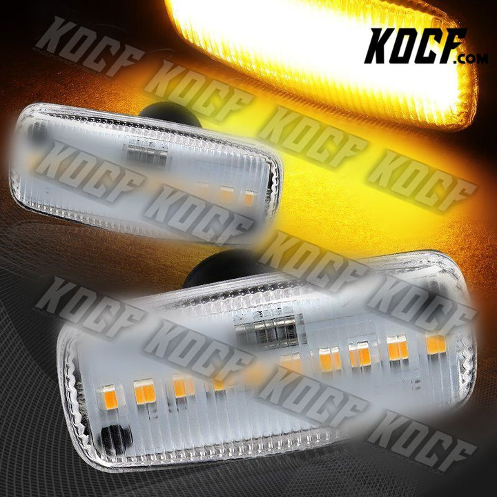 For Dodge Avenger/Charger/Grand Caravan Clear Lens Amber LED Side Marker Lights - KOCF.com - Car Parts