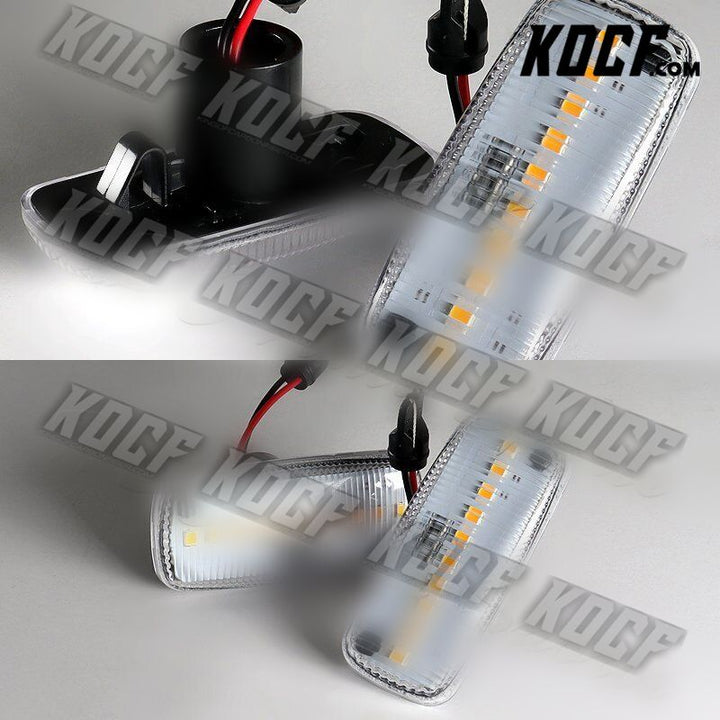 For Dodge Avenger/Charger/Grand Caravan Clear Lens Amber LED Side Marker Lights - KOCF.com - Car Parts