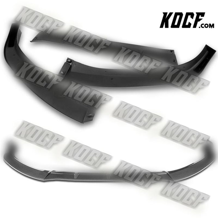 For 2017-2018 Audi A4 B9 STP-Style Carbon Look Front Bumper Splitter Spoiler Lip - KOCF.com - Car Parts