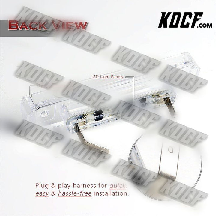 For Mercedes SL/E-Class W124 S124 R129 White 18-SMD LED License Plate Lights - KOCF.com - Car Parts