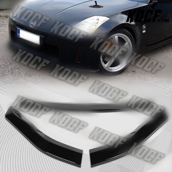 For 2003-2005 Nissan 350Z Z33 CT-Style Painted BLK Front Bumper Spoiler Lip Kit - KOCF.com - Car Parts