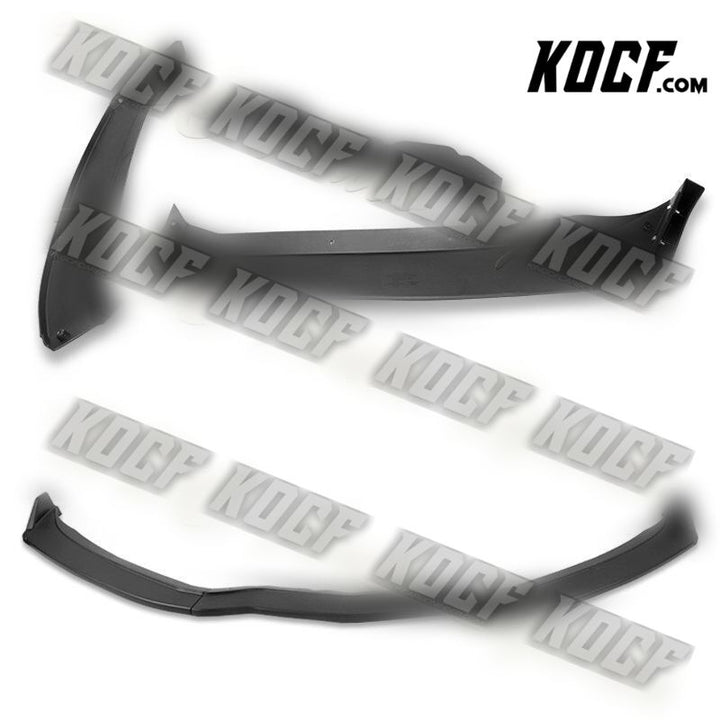 For 2014-2019 Chevrolet Corvette C7 ST-Style Matt Black Front Bumper Spoiler Lip - KOCF.com - Car Parts