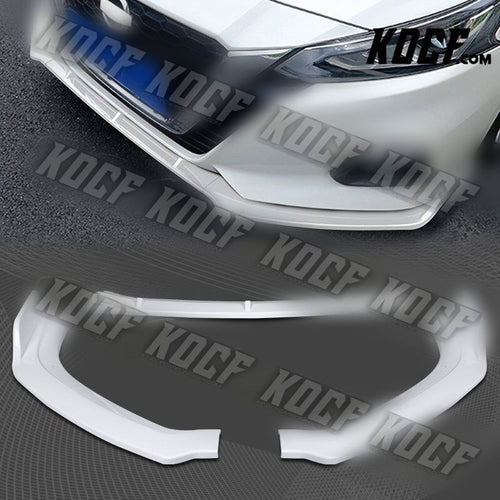 Front Bumper Lip Spoiler Kit For 2019-2022 Nissan Altima - 3-Piece Unpainted Black