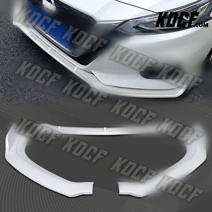 For 19-22 Nissan Altima 4DR Painted White Front Bumper Body Kit Spoiler Lip 3PCS - KOCF.com - Car Parts