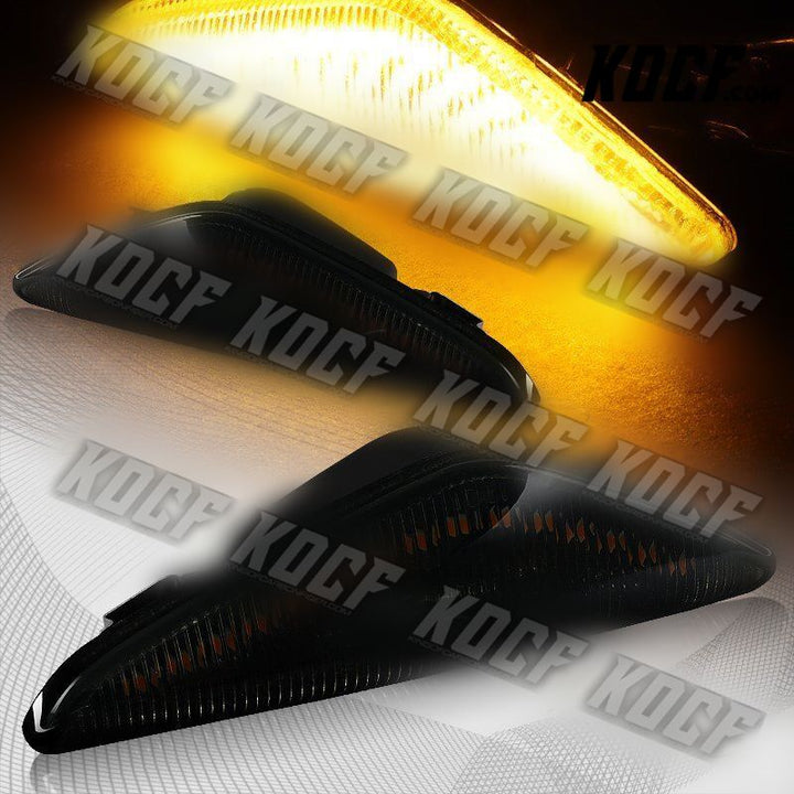 For 2008-2014 BMW X6 E71 E72 Smoke Lens Amber LED Turn Signal Side Marker Lights - KOCF.com - Car Parts