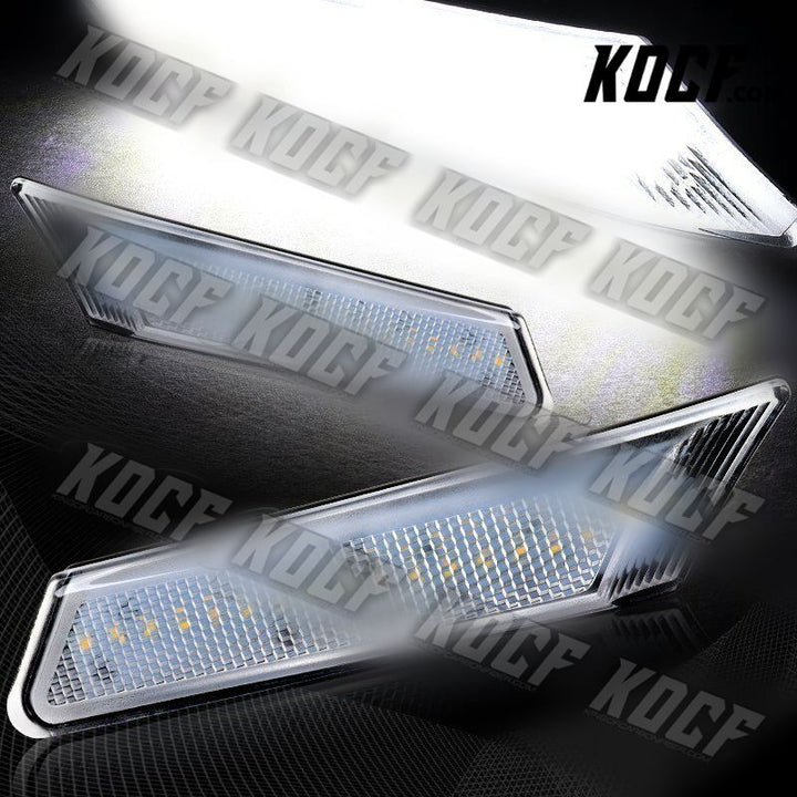 For Porsche Boxster/Cayman/Carrera 911 Clear Lens White LED Side Marker Lights - KOCF.com - Car Parts