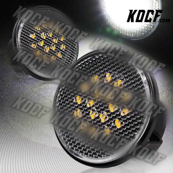 For 1989-2015 Mazda MX-5 Clear Lens White LED Indicator Side Repeaters Lights - KOCF.com - Car Parts