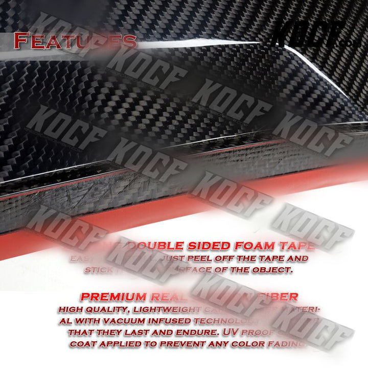 For 2017-2022 Infiniti Q60 Coupe V-Style Real Carbon Fiber Trunk Spoiler Wing - KOCF.com - Car Parts