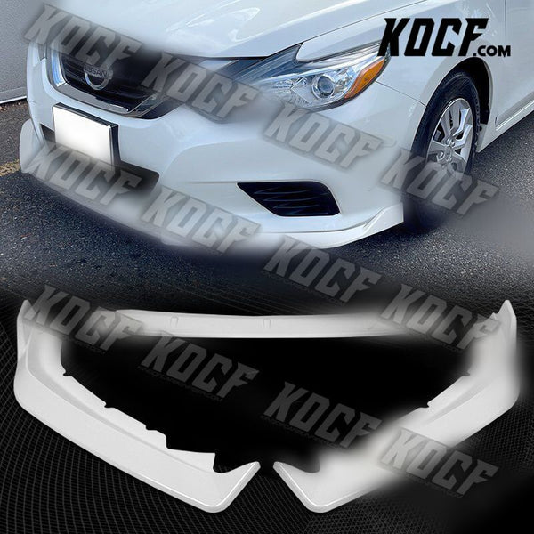 For 2016-2018 Nissan Altima 4DR Painted White Front Bumper Splitter Spoiler Lip - KOCF.com - Car Parts