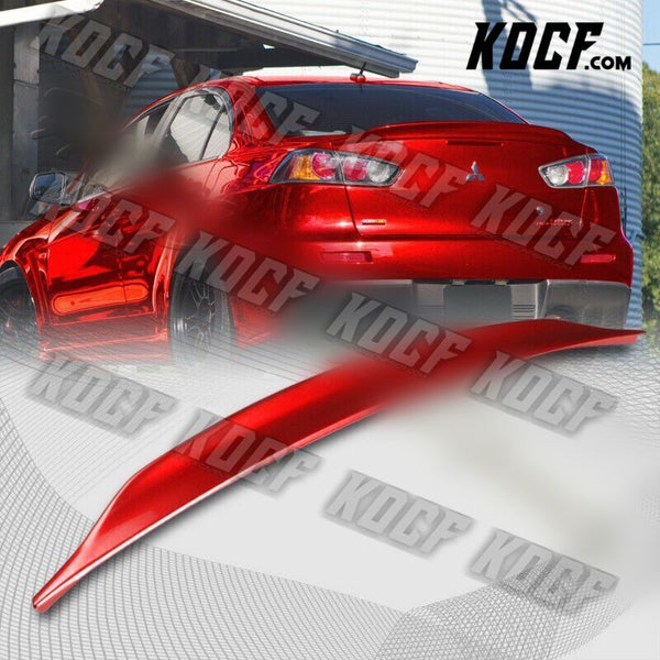 For 2008-2017 Mitsubishi Lancer EVO 10 Painted Red Rear Trunk Duck Lid Spoiler - KOCF.com - Car Parts