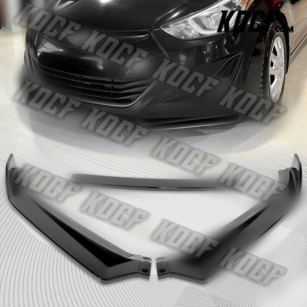 For 2011-2013 Hyundai Elantra Sedan Painted Black Front Bumper Body Spoiler Lip