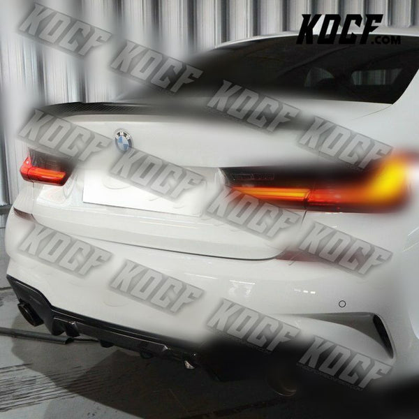 For 19-22 BMW 3-Series G20/G28 V-Style Real Carbon Fiber Rear Trunk Spoiler Wing