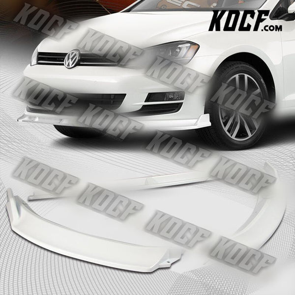 For 14-17 Volkswagen VW Golf MK7 Painted White Front Bumper Splitter Spoiler Lip