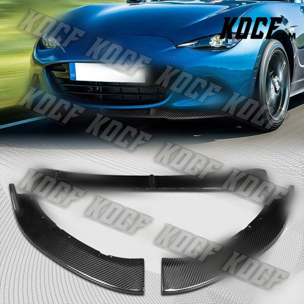 For 2016-2021 Mazda Miata MX-5 Carbon Fiber Front Bumper Splitter Spoiler Lip