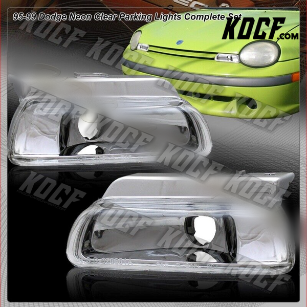 For 1995-1999 Dodge Neon/Plymouth Chrome/Clear Lens Front Parking Bumper Lights - KOCF.com - Car Parts