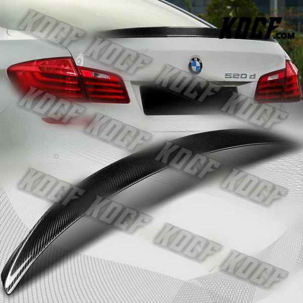 For 2011-2016 BMW 5-Series Sedan F10 M5-Style Carbon Fiber Rear Trunk Spoiler - KOCF.com - Car Parts