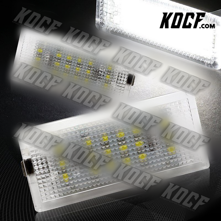 For 99-06 BMW E46 3-Series Coupe White 18-SMD LED License Plate Lights Lamp Pair - KOCF.com - Car Parts