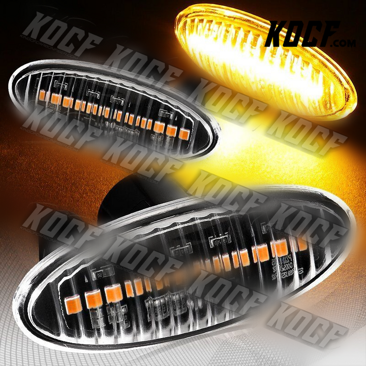 For Nissan Juke Cube Leaf Clear Amber LED Fender Turn Signal Side Marker Lights - KOCF.com - Car Parts