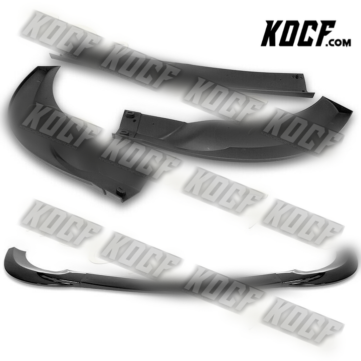 For 2008-2011 Mercedes C-Class Sport W204 Painted Black Front Bumper Spoiler Lip - KOCF.com - Car Parts