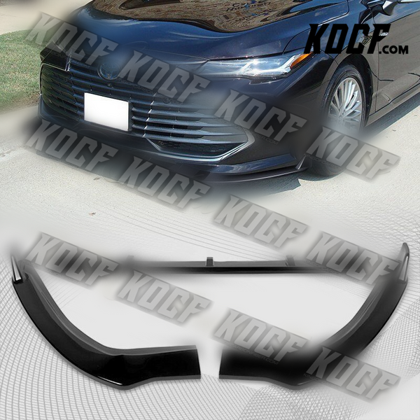 For 2019-2021 Toyota Avalon STP-Style Painted Black Front Bumper Spoiler Lip 3pc - KOCF.com - Car Parts