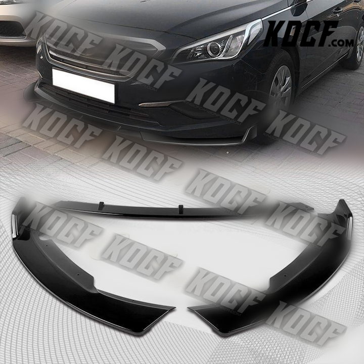 For 15-17 Hyundai Sonata Painted Black Front Bumper Body Splitter Spoiler Lip - KOCF.com - Car Parts