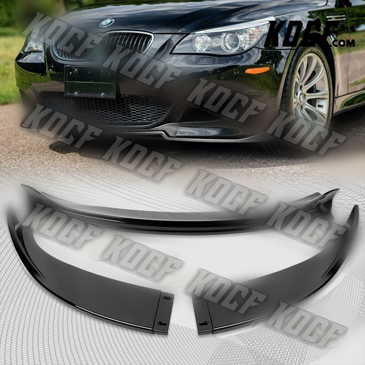 For 2006-2010 BMW E60 M5 H-Style Painted Black Front Bumper Splitter Spoiler Lip - KOCF.com - Car Parts