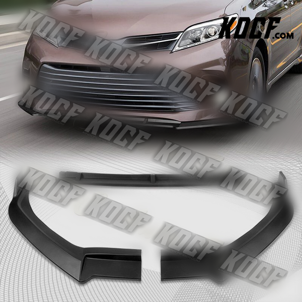 For 2018-2020 Toyota Sienna MP-Style Front Bumper Body Kit Splitter Spoiler Lip - KOCF.com - Car Parts