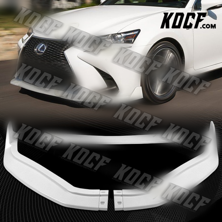 For 2016-2019 Lexus GS-Series Painted White V2-Style Front Bumper Spoiler Lip - KOCF.com - Car Parts