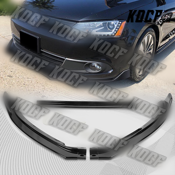 For 2011-2014 Volkswagen Jetta Painted Black Front Bumper Splitter Spoiler Lip - KOCF.com - Car Parts