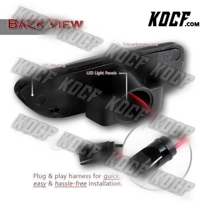 For Volvo S60 S80 V70 XC70 XC90 MK1 Smoke Lens Amber LED Side Marker Lights Lamp - KOCF.com - Car Parts