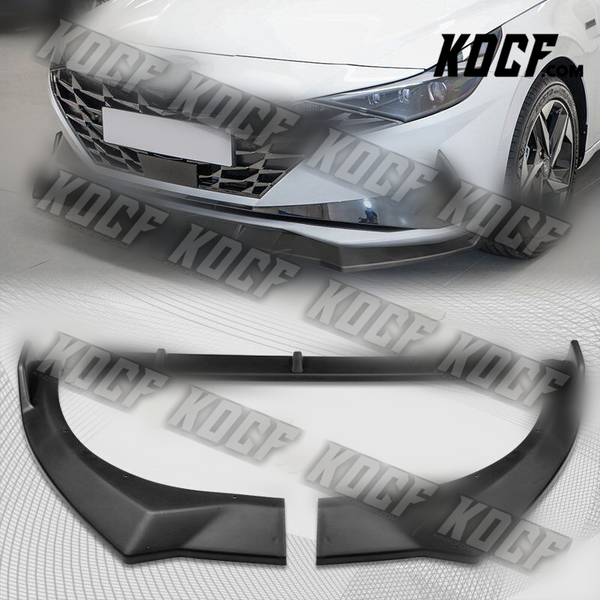 For 2021-2022 Hyundai Elantra Unpainted Black Front Bumper Body Kit Spoiler Lip - KOCF.com - Car Parts