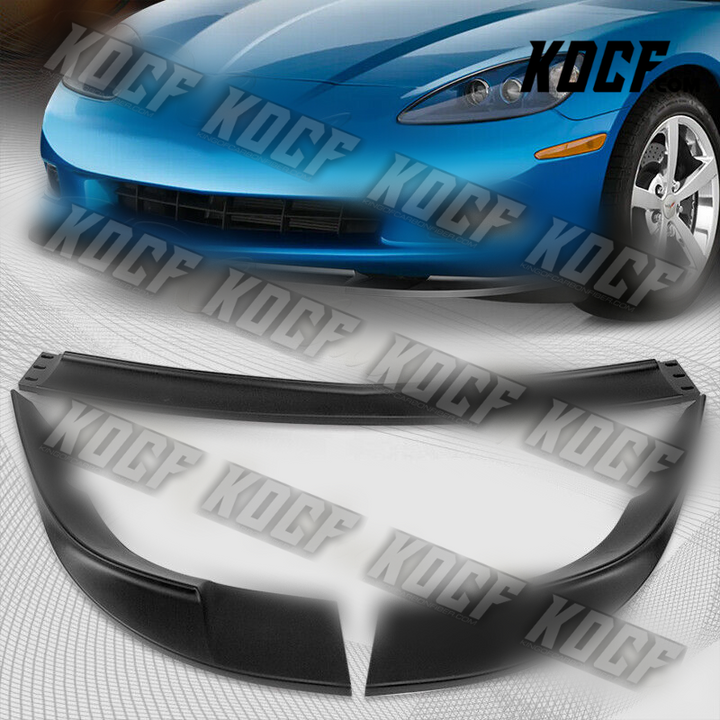 For 2005-2013 Chevy Corvette C6 ZR1-Style Base Models Front Bumper Spoiler Lip - KOCF.com - Car Parts