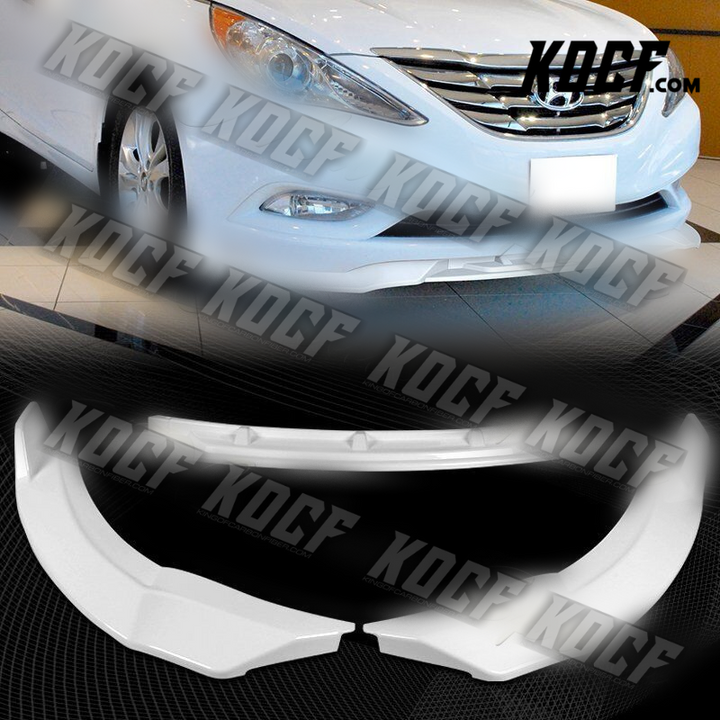 For 11-14 Hyundai Sonata Painted White Front Bumper Body Splitter Spoiler Lip - KOCF.com - Car Parts