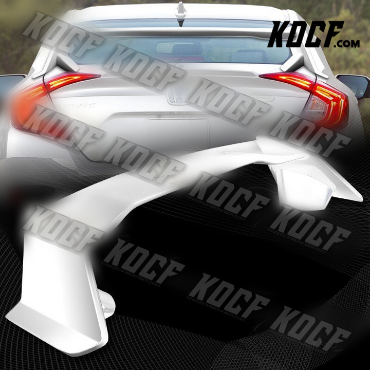 For 2016-2021 Honda Civic 4DR/Sedan TYPE-R Painted White Rear Trunk Spoiler Wing - KOCF.com - Car Parts