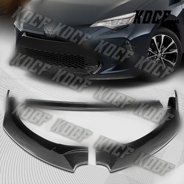 For 2017-2019 Toyota Corolla SE XSE GT-Style Matt Black Front Bumper Spoiler Lip - KOCF.com - Car Parts