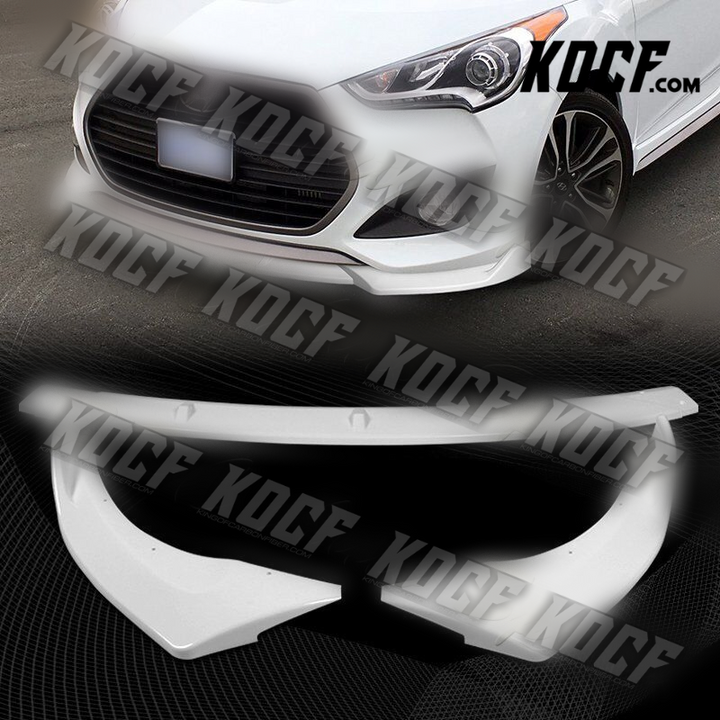 For 2013-2017 Hyundai Veloster Turbo Painted White Front Bumper Body Spoiler Lip - KOCF.com - Car Parts