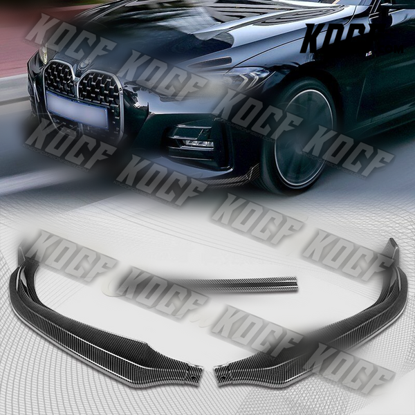 For 2020-2022 BMW 4-Series G22 G23 Carbon Look Front Bumper Body Kit Spoiler Lip - KOCF.com - Car Parts