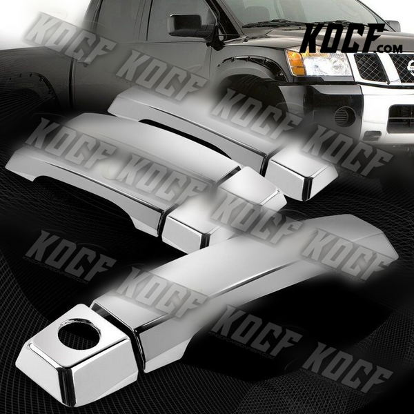 For 2004-2015 Nissan Titan/Armada Mirror Chrome Door Handle Cover Cap Trim 8pcs - KOCF.com - Car Parts