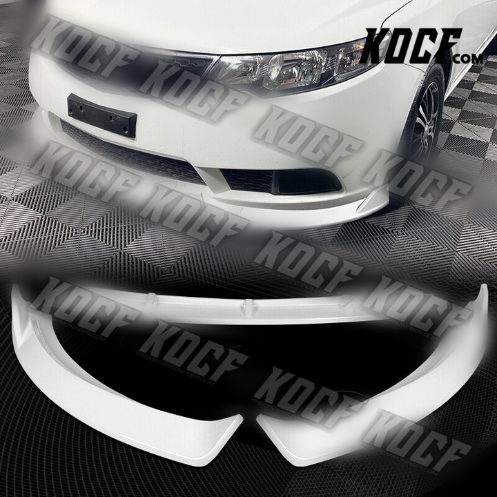 For 2010-2013 Kia Forte STP-Sty Painted White Front Bumper Splitter Spoiler Lip - KOCF.com - Car Parts