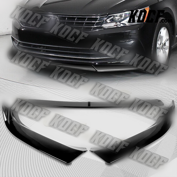 For 2016-2019 Volkswagen Passat Painted Black Front Bumper Splitter Spoiler Lip - KOCF.com - Car Parts