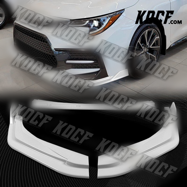 For 2020-2021 Toyota Corolla XSE SE Painted White Front Bumper Body Spoiler Lip - KOCF.com - Car Parts