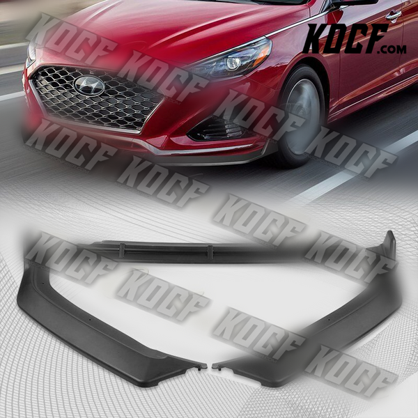 For 18-19 Hyundai Sonata Matt Black Front Bumper Body Kit Splitter Spoiler Lip - KOCF.com - Car Parts