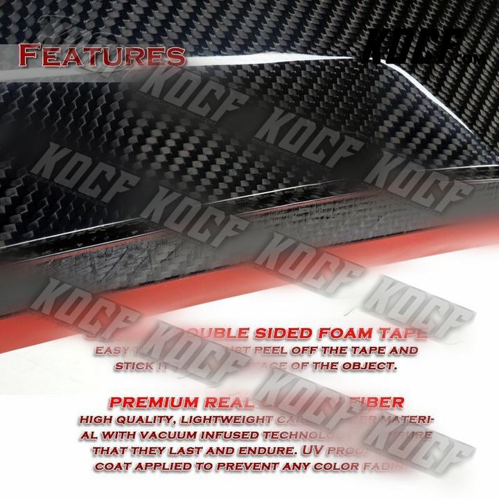 For 2011-2016 BMW 5-Series Sedan F10 M5-Style Carbon Fiber Rear Trunk Spoiler - KOCF.com - Car Parts