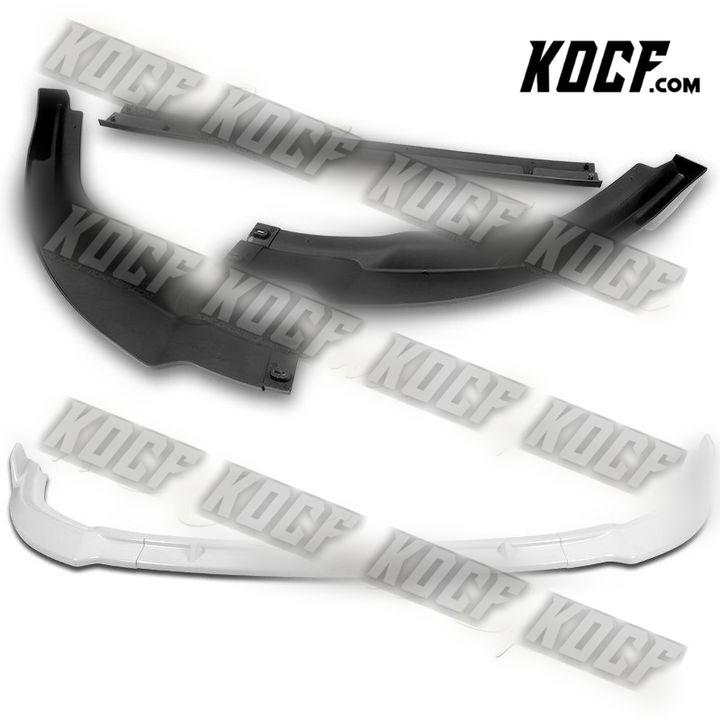 For 2006-2008 Honda Civic Coupe CS-Style Painted White Front Bumper Spoiler Lip - KOCF.com - Car Parts