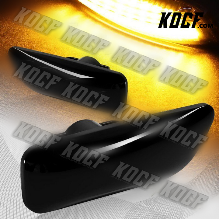 For Volvo S60 S80 V70 XC70 XC90 MK1 Smoke Lens Amber LED Side Marker Lights Lamp - KOCF.com - Car Parts