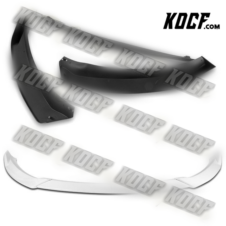 For 2014-2016 Kia Forte EX LX SX Painted White Front Bumper Splitter Spoiler Lip - KOCF.com - Car Parts